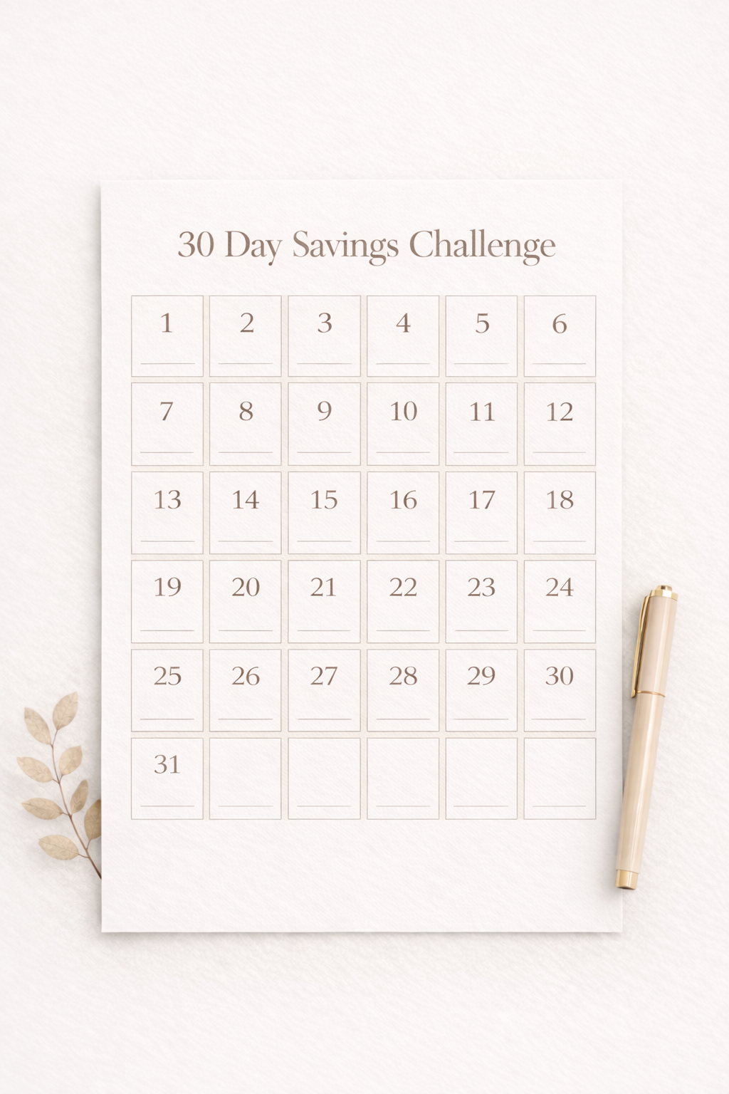 Minimal Budget Planner (Printable PDF)